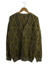 【中古】Needles◆Mohair Cardigan-GEOMETRIC DIAMOND/L/モヘア/J0255【メンズウェア】