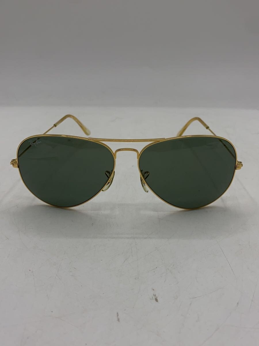 【中古】Ray-Ban◆サングラス/ティアドロップ/メタル/GLD/GRN/メンズ【服飾雑貨他】