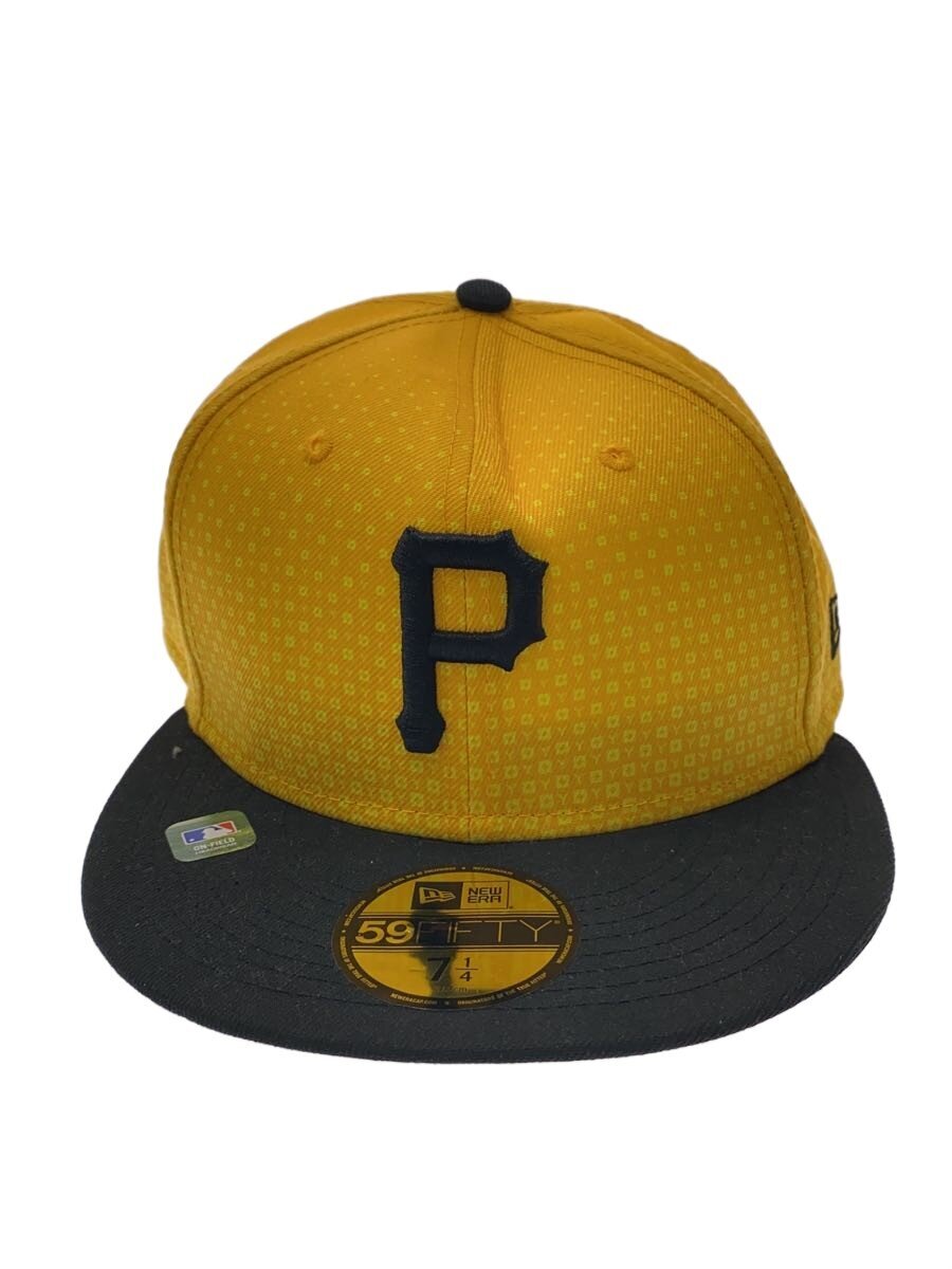 Cap - 【中古】NEW ERA◆キャップ/7 1/4/ポリエステル/YLW/ドット/メンズ【服飾雑貨他】