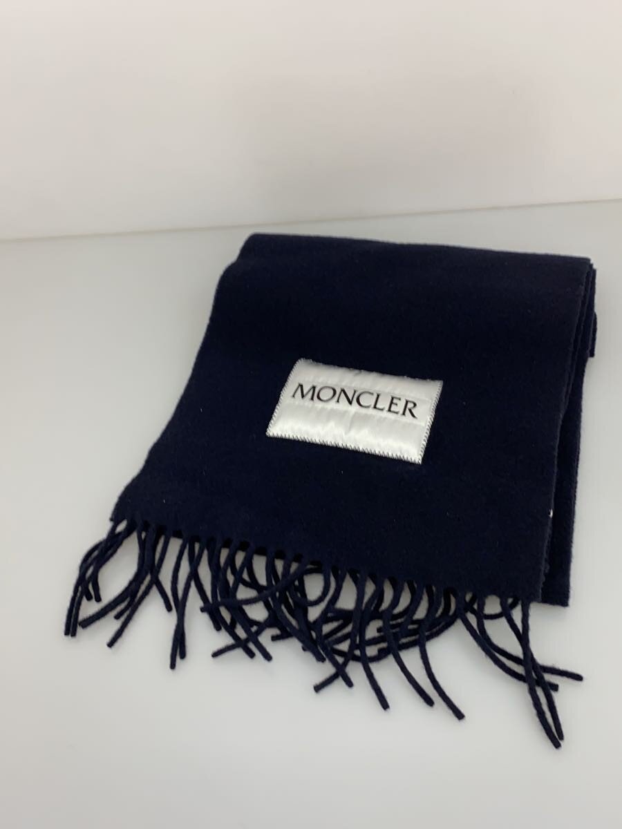 【中古】MONCLER◆マフラー/ウール/ネイビー/無地/メンズ/I20913C00019A0152【服飾雑貨他】