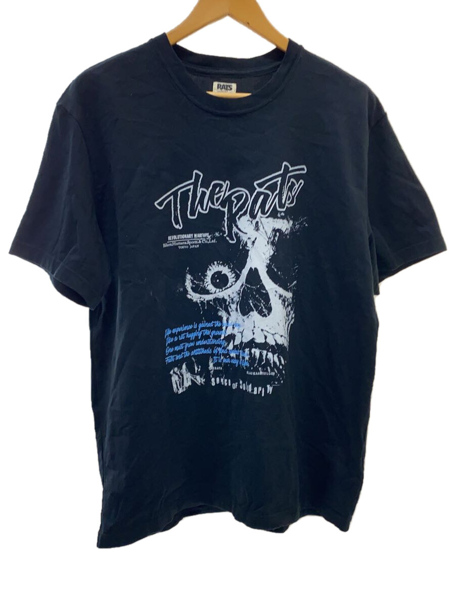 【中古】RATS◆Tシャツ/M/コットン/BLK/22RT-0605【メンズウェア】