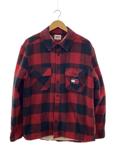 【中古】TOMMY HILFIGER◆ブルゾン/M/コットン/RED/チェック【メンズウェア】 【中古】TOMMY HILFIGER◆ブルゾン/M/コットン/RED/チェック【メンズウェア】