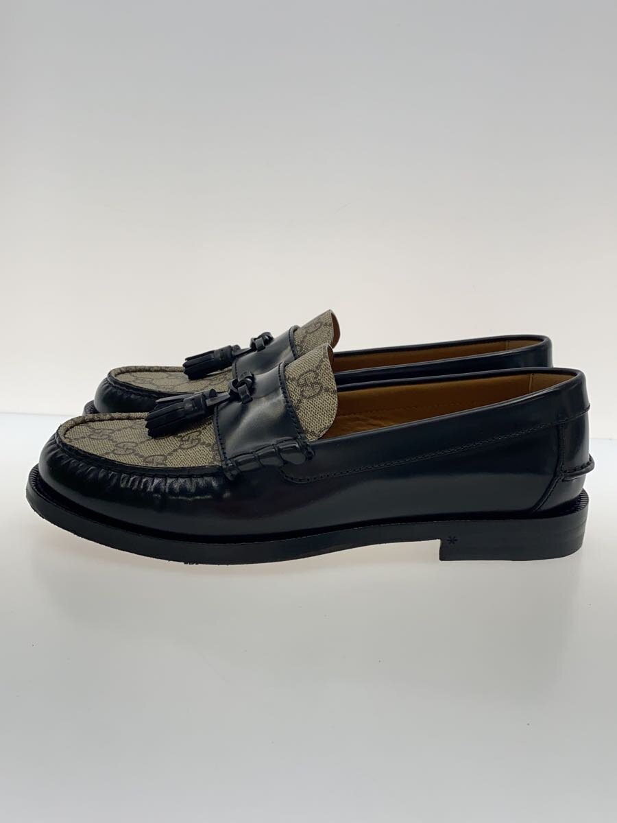 【中古】GUCCI◆ローファー/US6.5/BLK/673817//【シューズ】