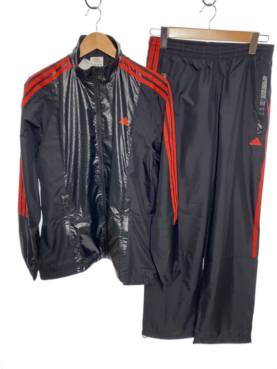 【中古】adidas◆スポーツウェアー/セットアップ/M/ブラック/レッド/上下セット/X53084/ZB874/【スポーツ】