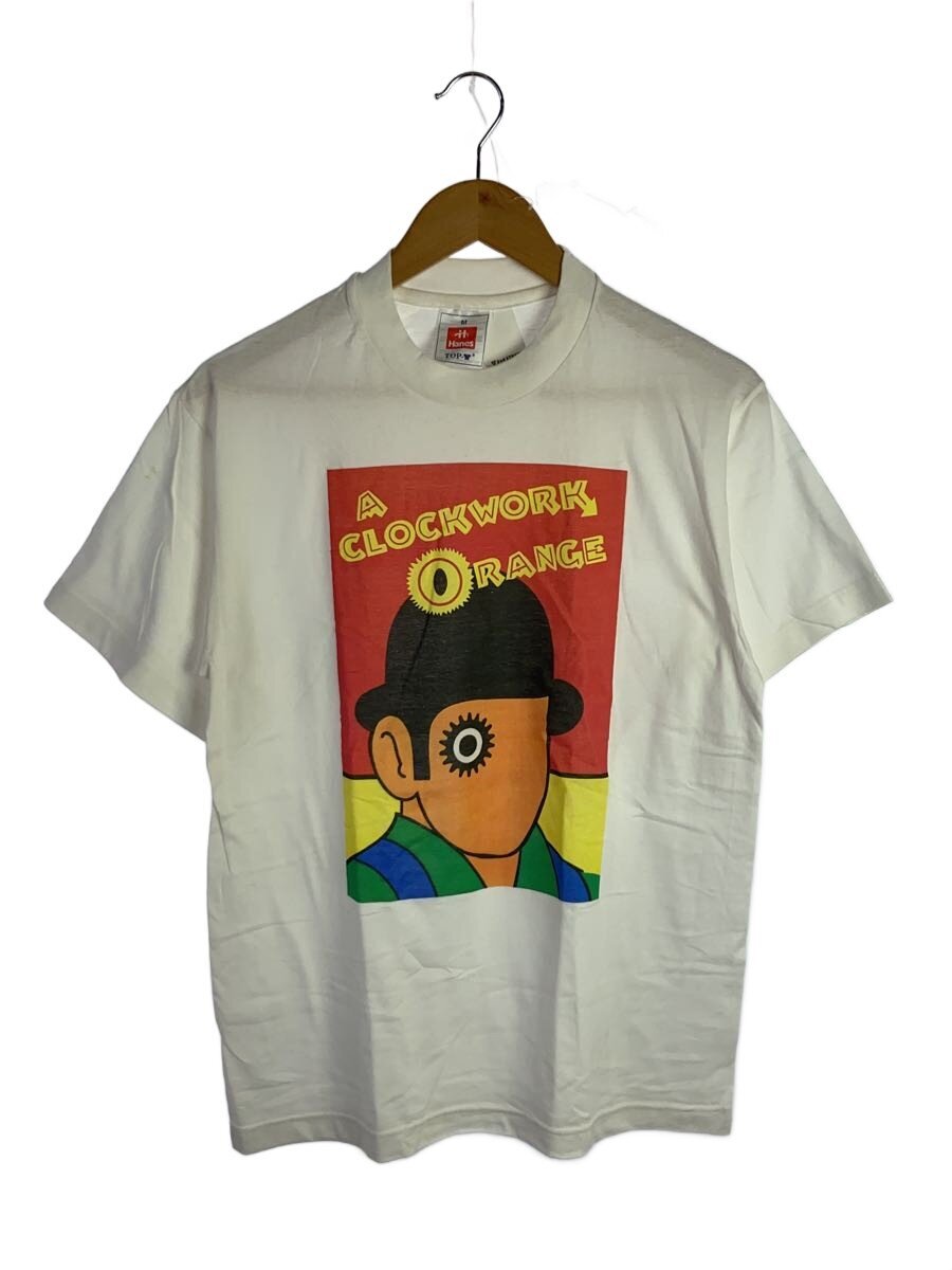 Hanes◆90s-/A CLOCKWORK ORANGE/Tシャツ/M/コットン/WHT