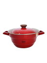 【中古】富士ホーロー◆B-M-S/ビームスプラスシリーズ/多機能鍋/オールインワン/鍋/サイズ:24cm/レッド【キッチン用品】