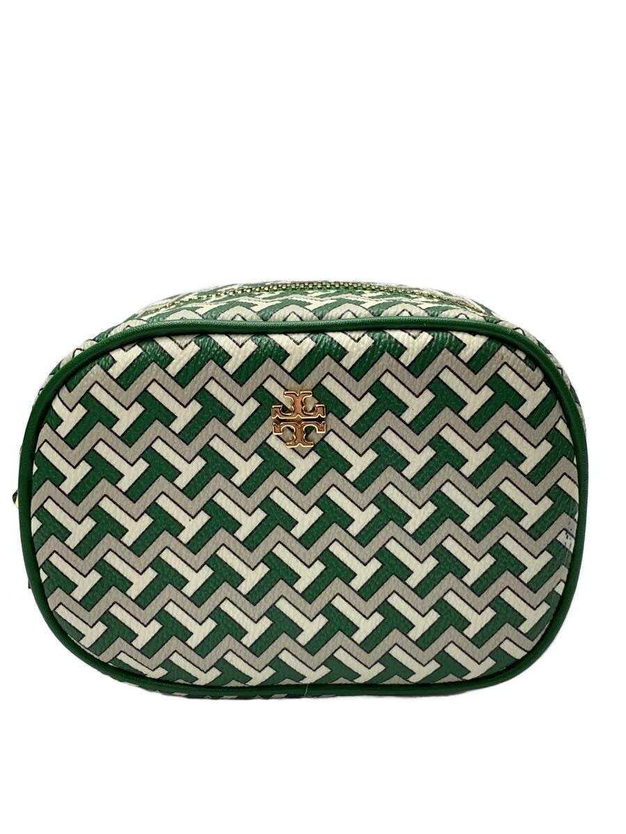 【中古】TORY BURCH◆ポーチ/PVC/GRN【バッグ】