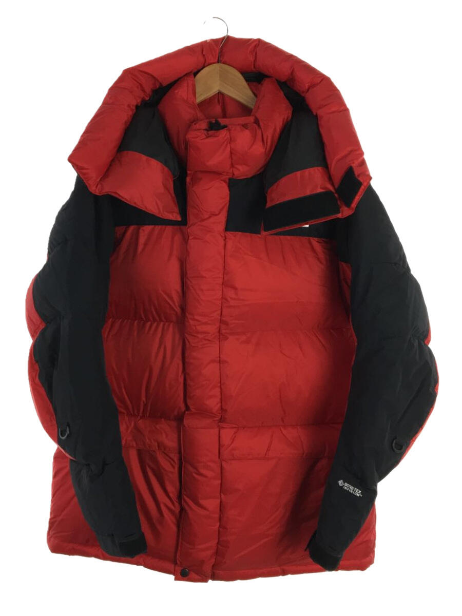 THE NORTH FACE◆HIM DOWN PARKA_ヒムダウンパーカ/M/ナイロン/RED/無地