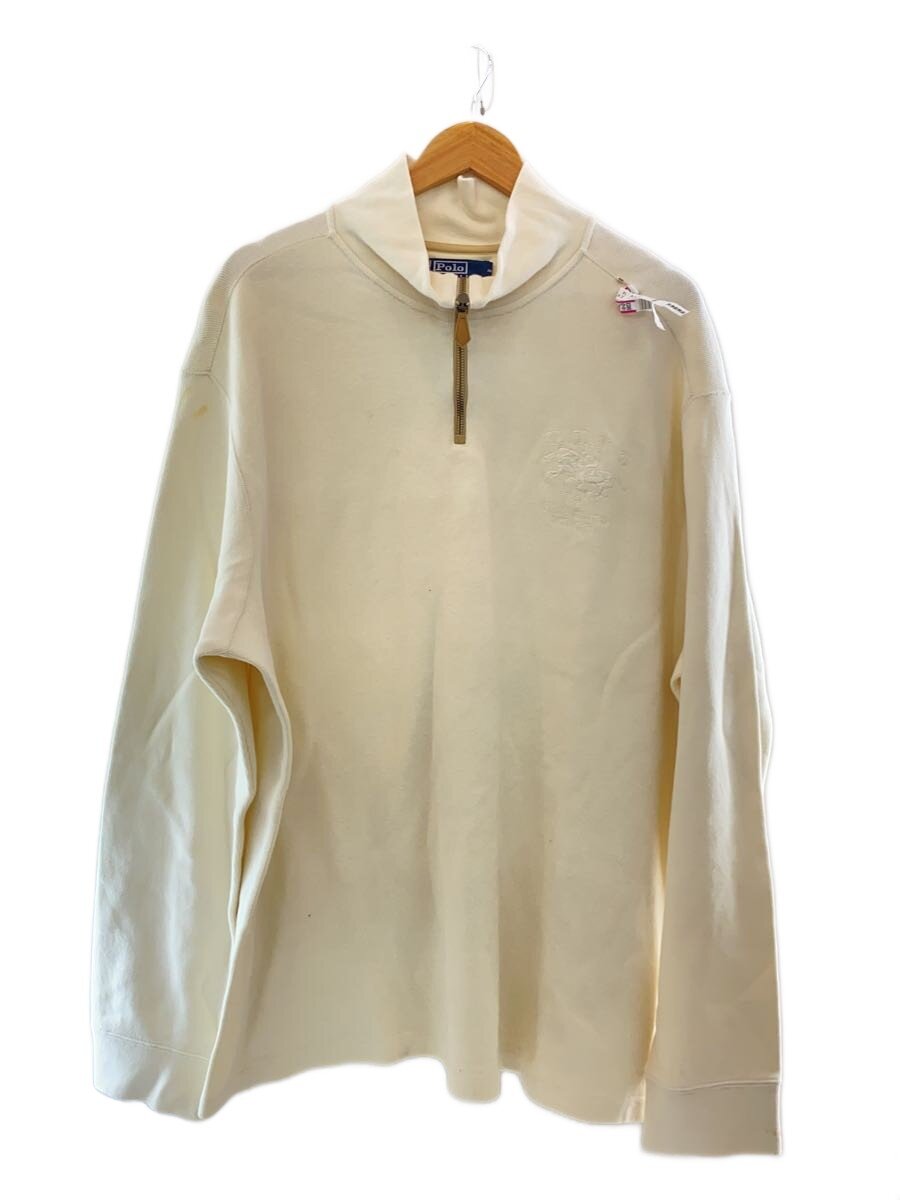 【中古】POLO RALPH LAUREN◆スウェット/--/コットン/ホワイト//【メンズウェア】