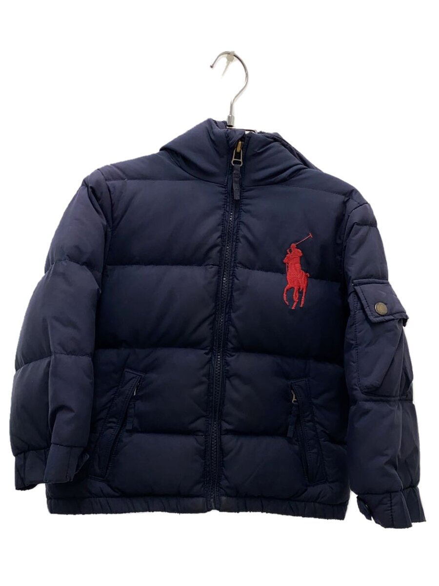 【中古】POLO RALPH LAUREN◆ジャケット/--/ポリエステル/NVY/無地/ビックポニーロゴ【キッズ】