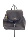 【中古】kate spade new york◆リュック/レザー/BLK/無地/S362【バッグ】