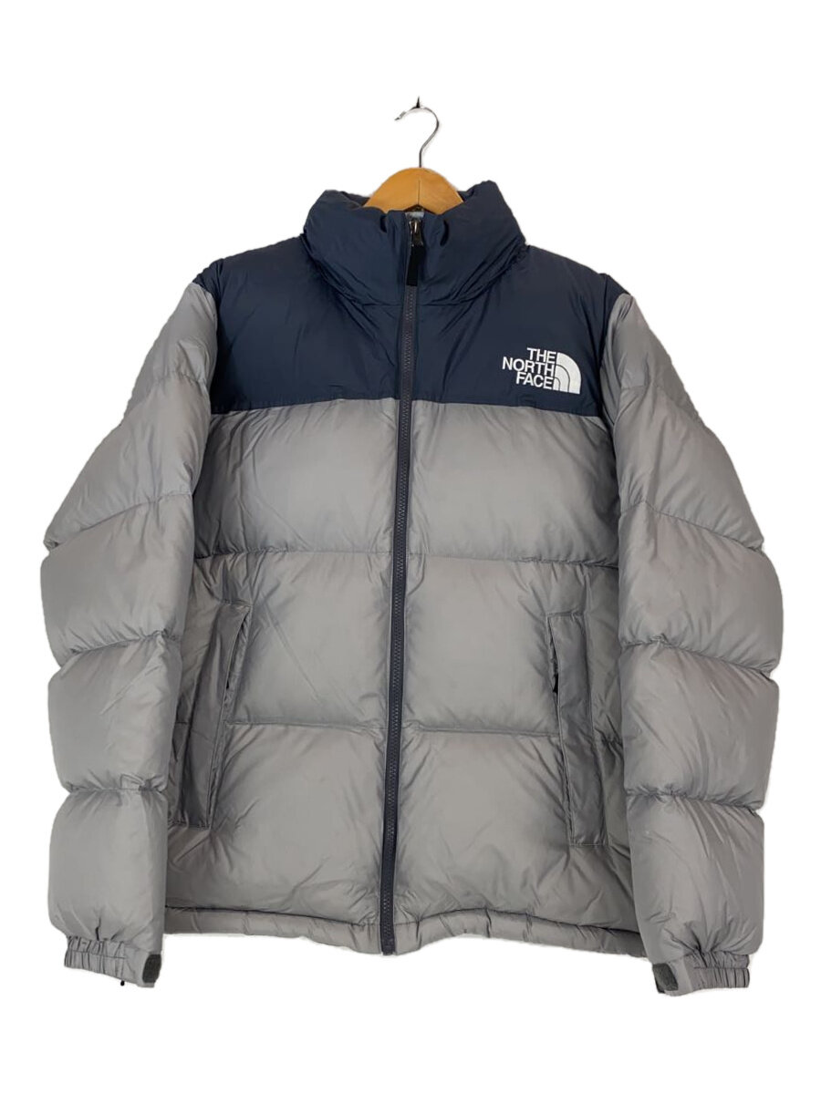 【中古】THE NORTH FACE◆NUPTSE JACKET/ヌプシジャケット/M/ナイロン/グレー【メンズウェア】