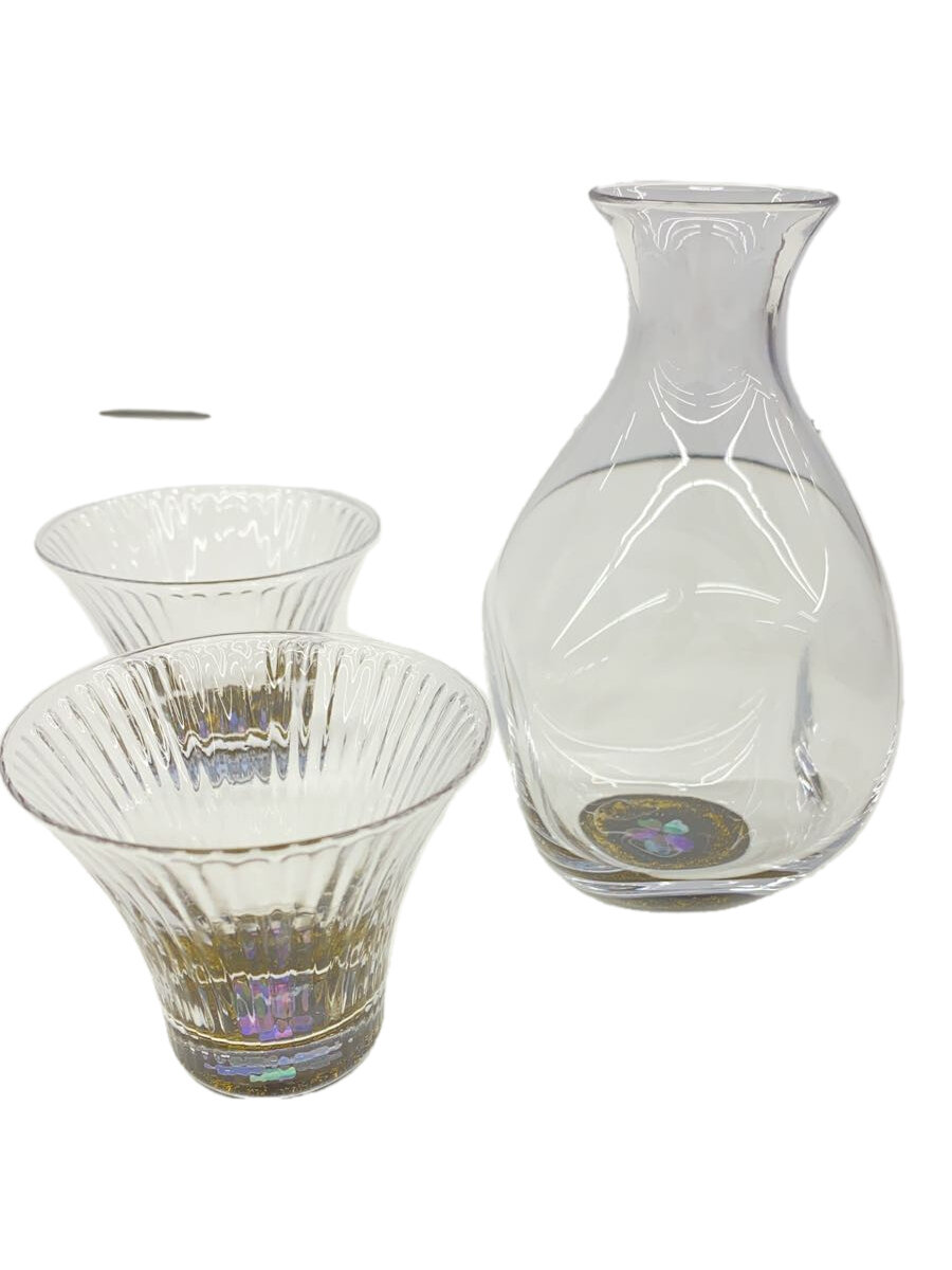 【中古】天野漆器/グラス/徳利・杯2個セット/金 桜(貝入)黒//【キッチン用品】