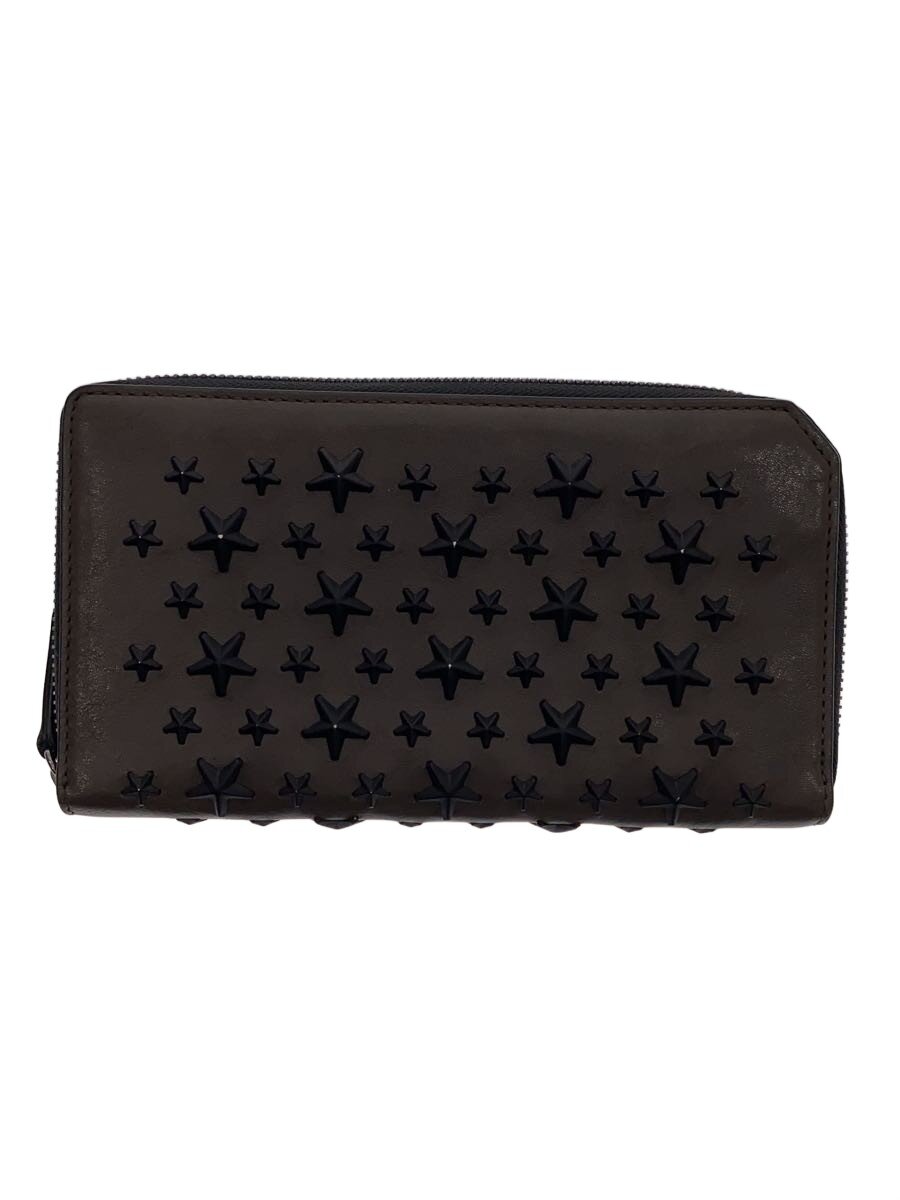 【中古】JIMMY CHOO◆長財布/レザー/BRW/レディース【服飾雑貨他】