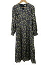 【中古】URBAN RESEARCH DOORS◆高山都/カラーフラワープリントワンピース/M/レーヨン/NVY/花柄【レディースウェア】