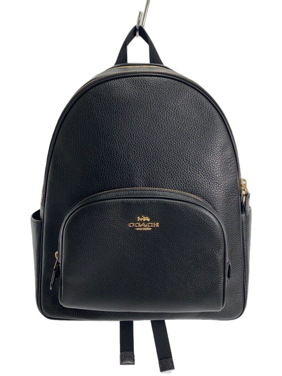 COACH - 【中古】COACH◆ラージ・コートバックパック/レーヨン/BLK【バッグ】