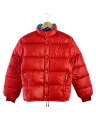 【中古】MONCLER◆ダウンジャケット/SS/ナイロン/RED/無地【レディースウェア】