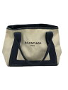 【中古】BALENCIAGA◆ハンドバッグ/キャンバス/アイボリー/339933【バッグ】