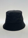 【中古】PRADA◆RE-NYLON プレート付きバケットハット/M/ナイロン/BLK/レディース/1HC137【服飾雑貨他】(4)