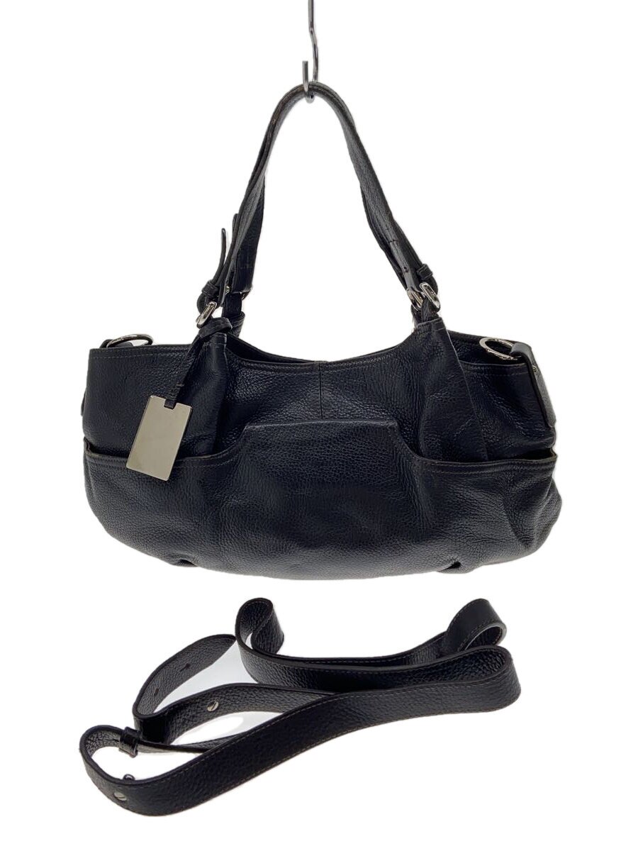【中古】FURLA◆ハンドバッグ/--/BLK/�
