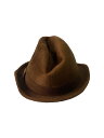 【中古】STETSON◆ハット/--/ウール/BRW/無地/メンズ【服飾雑貨他】
