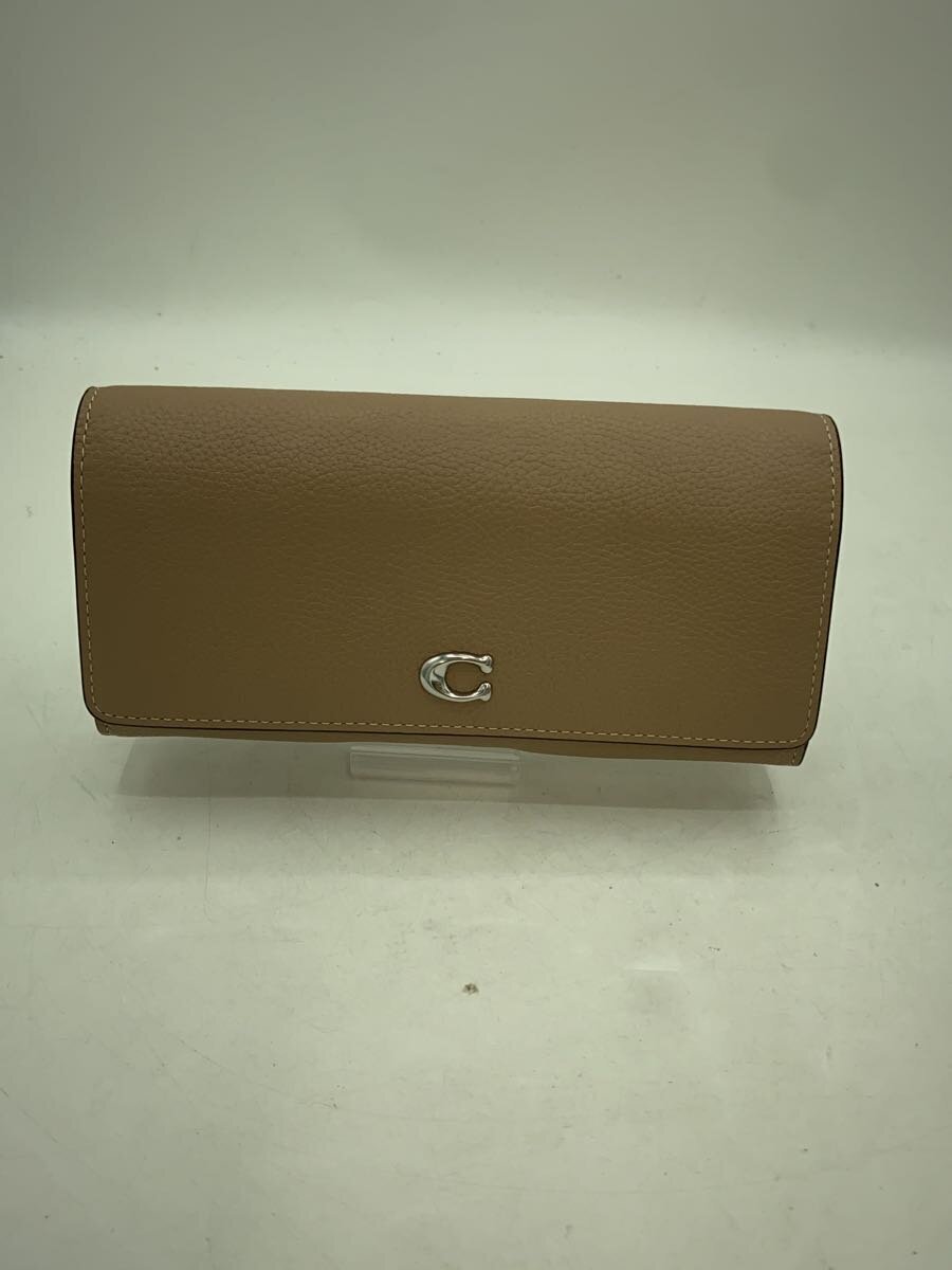 【中古】COACH◆長財布/レザー/BEG/無地/レディース/CS024/CH803【服飾雑貨他】