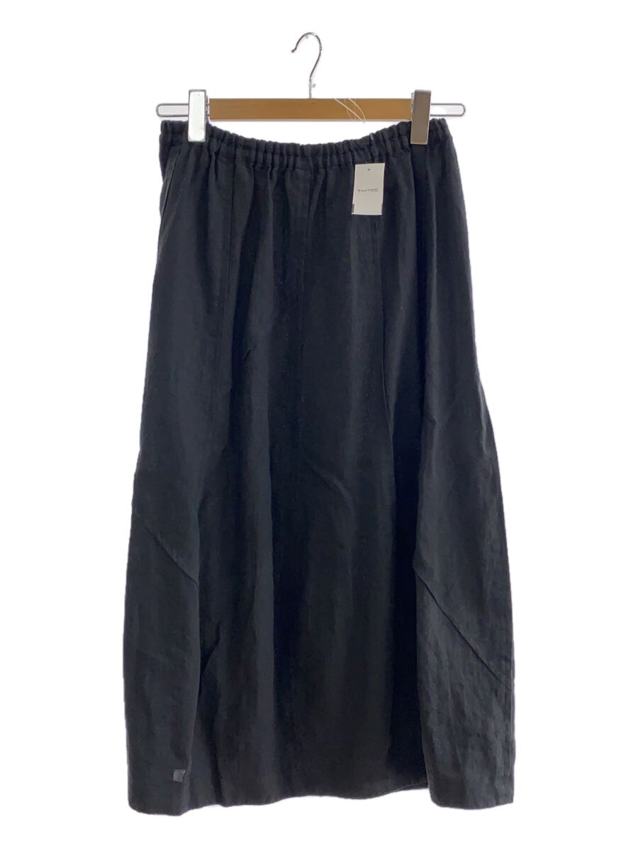 【中古】石見銀山 群言堂◆ロングスカート/--/リネン/BLK/17310504【レディースウェア】