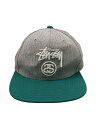 【中古】STUSSY◆キャップ/FREE/ポリエステル/GRY/メンズ【服飾雑貨他】