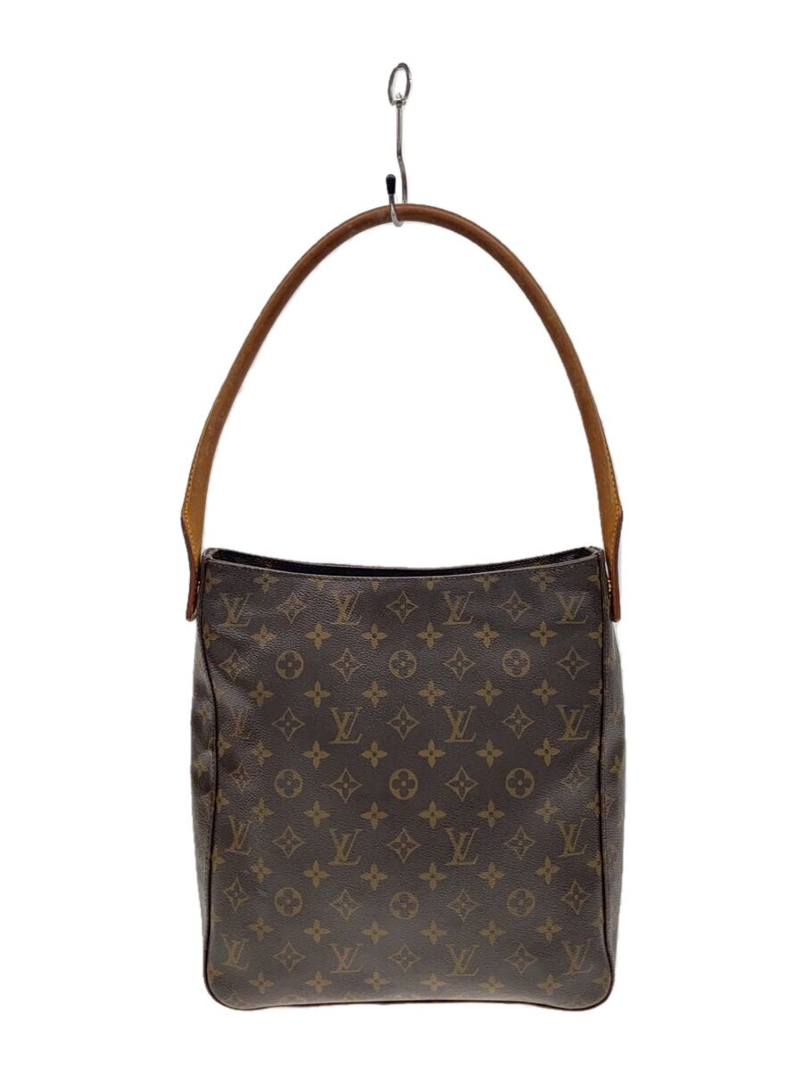 LOUIS VUITTON◆ルーピングGM_モノグラム・キャンバス_BRW/PVC/BRW/総柄//