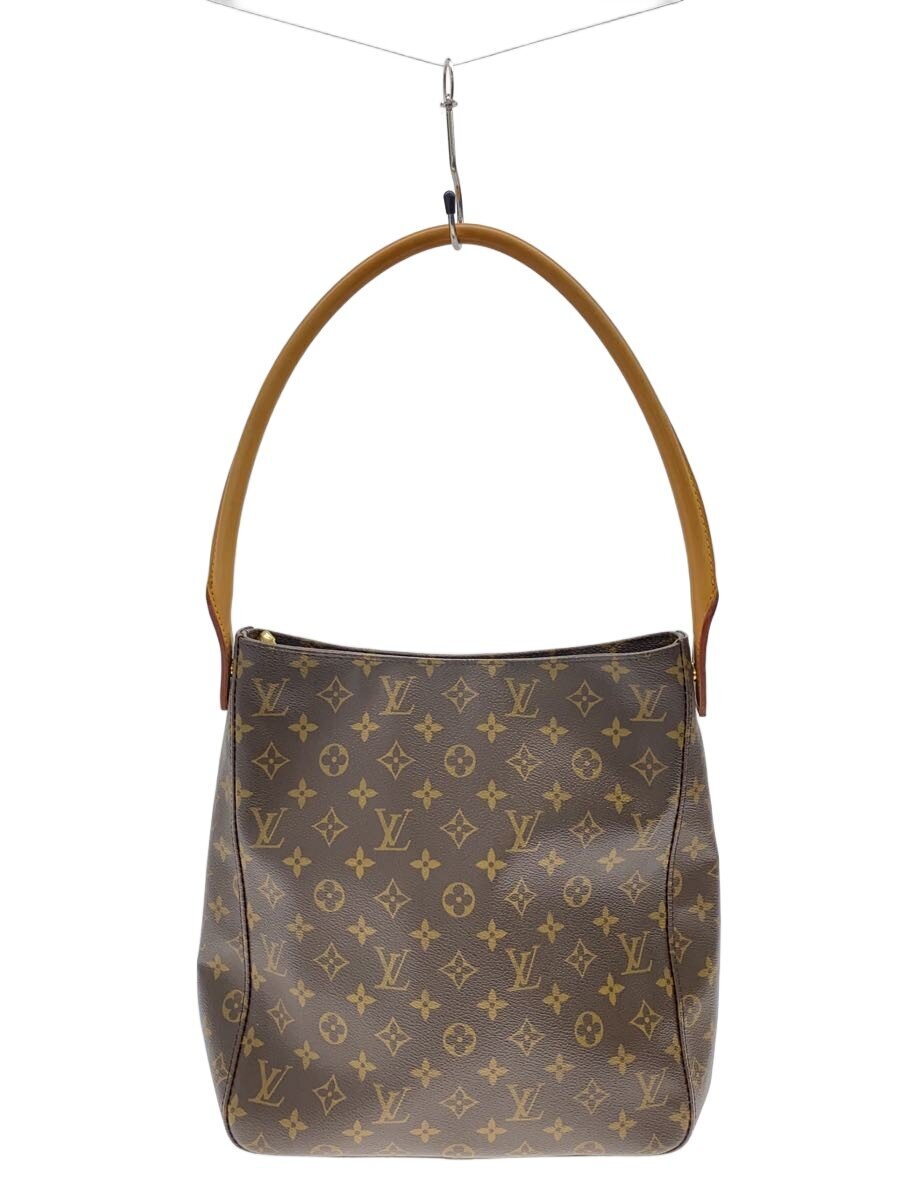 LOUIS VUITTON◆ルーピングGM_モノグラム・キャンバス/PVC/BRW/総柄