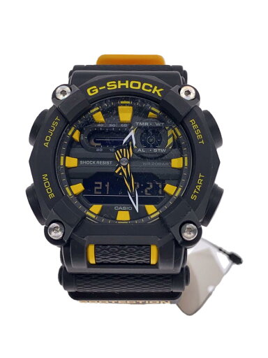 【中古】CASIO◆クォーツ腕時計_G-SHOCK/デジアナ/ラバー/BLK/YLW【服飾雑貨他】 【中古】CASIO◆クォーツ腕時計_G-SHOCK/デジアナ/ラバー/BLK/YLW【服飾雑貨他】