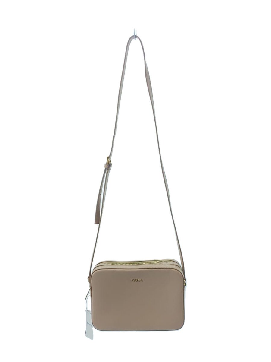 Furla - 【中古】FURLA◆ショルダーバッグ/ピンクベージュ/ロゴ/EP59LIL/スクエア型/無地/【バッグ】