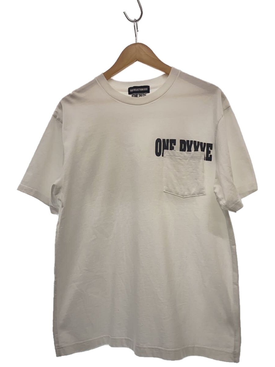 【中古】GOD SELECTION XXX◆Tシャツ/M/コットン/WHT/プリント【メンズウェア】
