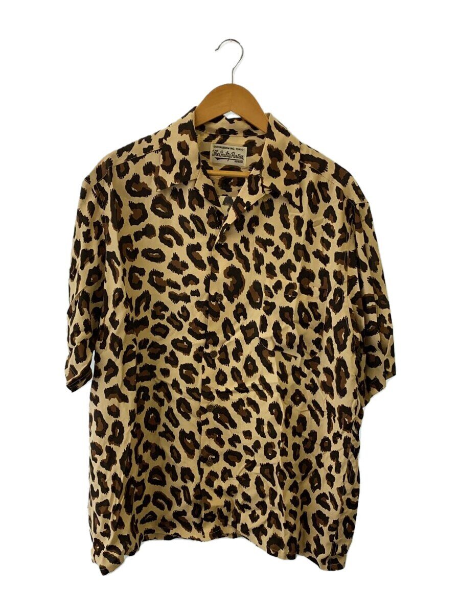 【中古】WACKO MARIA◆18SS/LEOPARD S/S HAWAIIAN SHIRT/L/レーヨン/BEG/18SS-WMS-HI24【メンズウェア】
