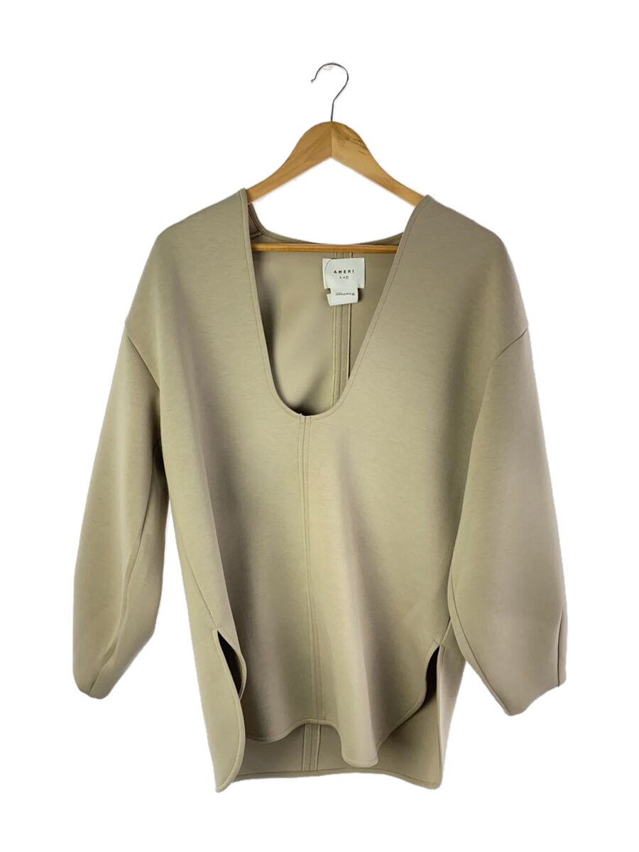 AMERI◆ARCH NECK CARDBOAD TOP/ワンピース/FREE/ベージュ/02310360090//