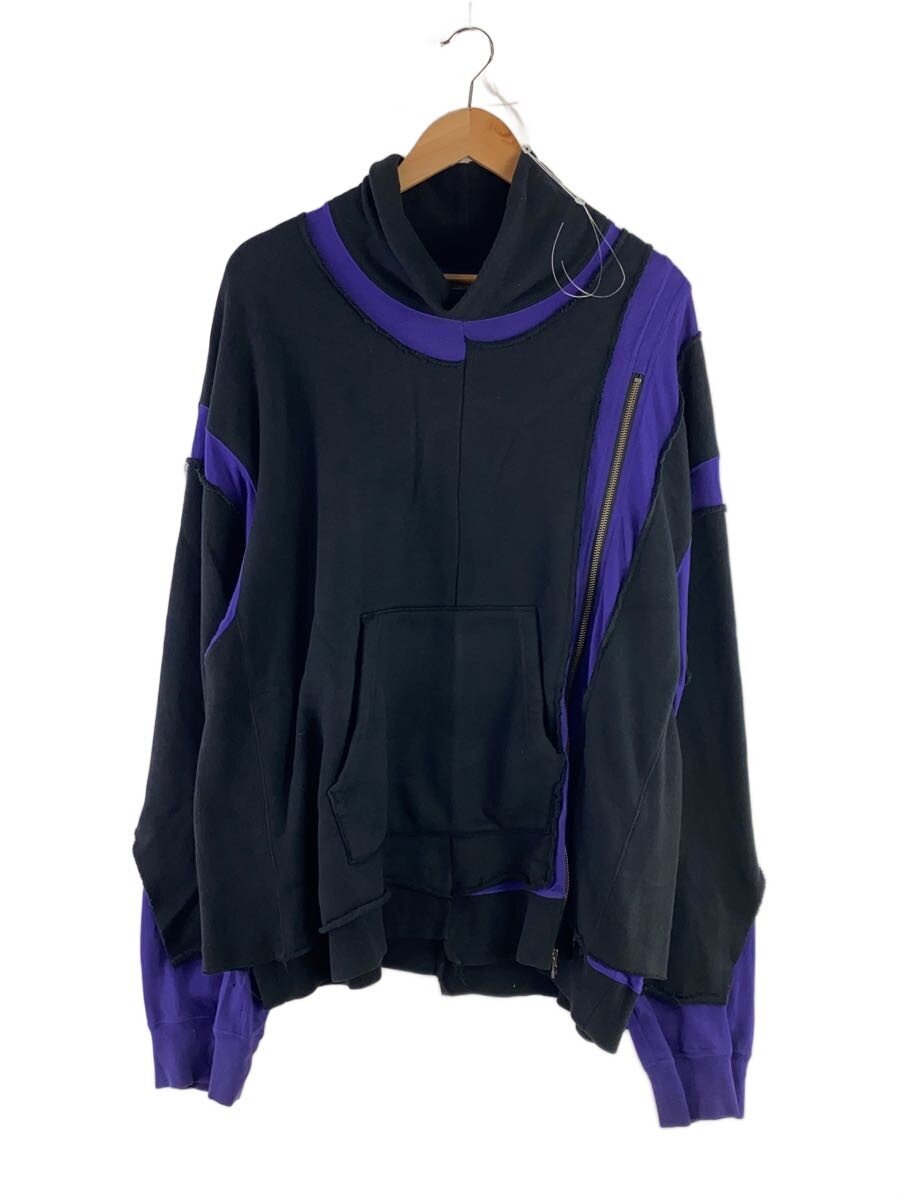 FACETASM◆23AW/LAYERD DECONSTRUCTED SWEAT/4/コットン/BLK/MKS-SW-M01