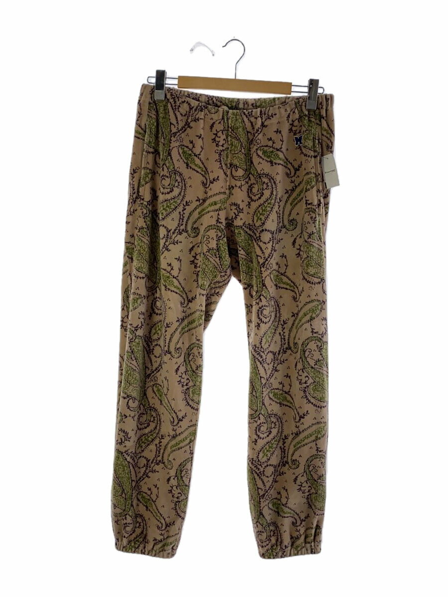 【中古】Needles◆Zipped Sweat Pant/ボトム/L/コットン/BEG/ペーズリー/NS256【メンズウェア】