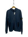 【中古】STONE ISLAND◆OLD/ZIP HOODIE/XL/コットン/NVY/小穴有/リブ付近退色有【メンズウェア】