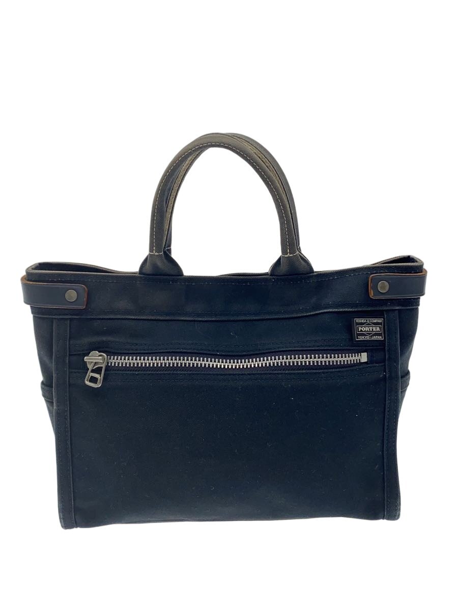 【中古】PORTER◆NAKED TOTE BAG/トートバッグ/キャンバス/NVY/667-09469/汚れ有【バッグ】