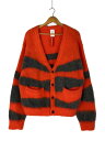 【中古】Name.◆WAVE STRIPED/モヘアカーディガン(厚手)/1/モヘア/オレンジ/NMKN-20AW-003【メンズウェア】