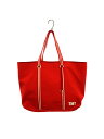 【中古】TMT◆トートバッグ/コットン/レッド【バッグ】