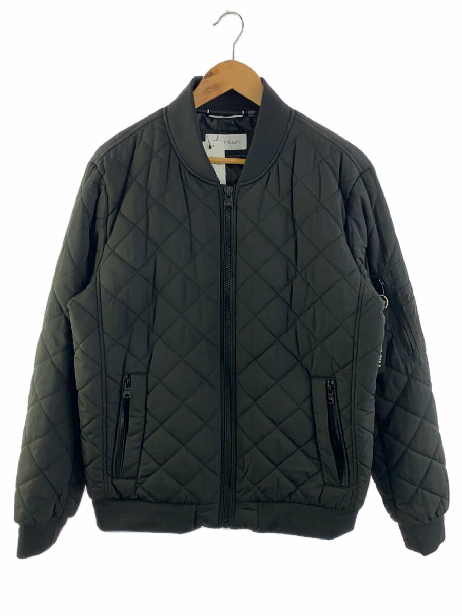 【中古】Calvin Klein◆キルティングジャケット/M/ポリエステル/BLK/無地/CM008986【メンズウェア】