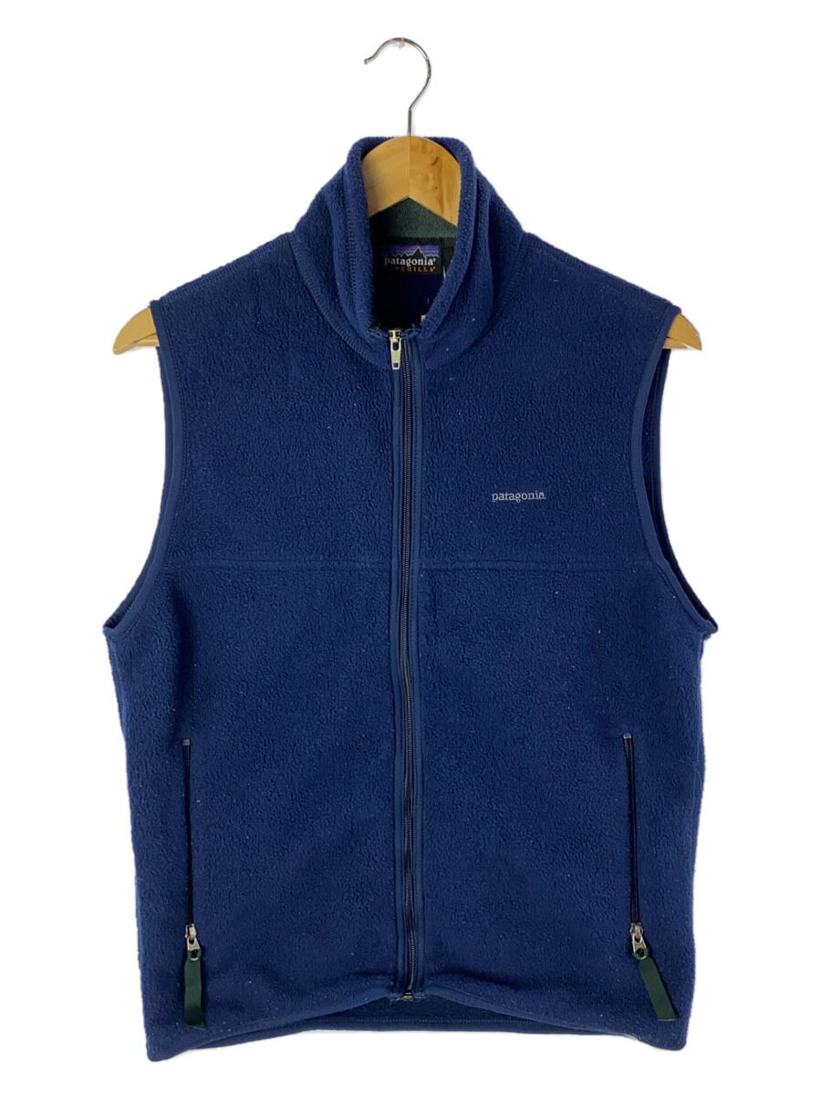 【中古】patagonia◆フリースベスト/S/ポリエステル/NVY/25182【メンズウェア】