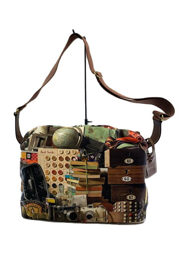 【中古】Paul Smith◆ショルダーバッグ/ポリエステル/総柄/※角レザー部擦れ有り【バッグ】 【中古】Paul Smith◆ショルダーバッグ/ポリエステル/総柄/※角レザー部擦れ有り【バッグ】