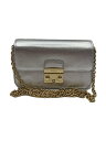 【中古】FURLA◆ショルダーバッグ/レザー/SLV/WE00446【バッグ】