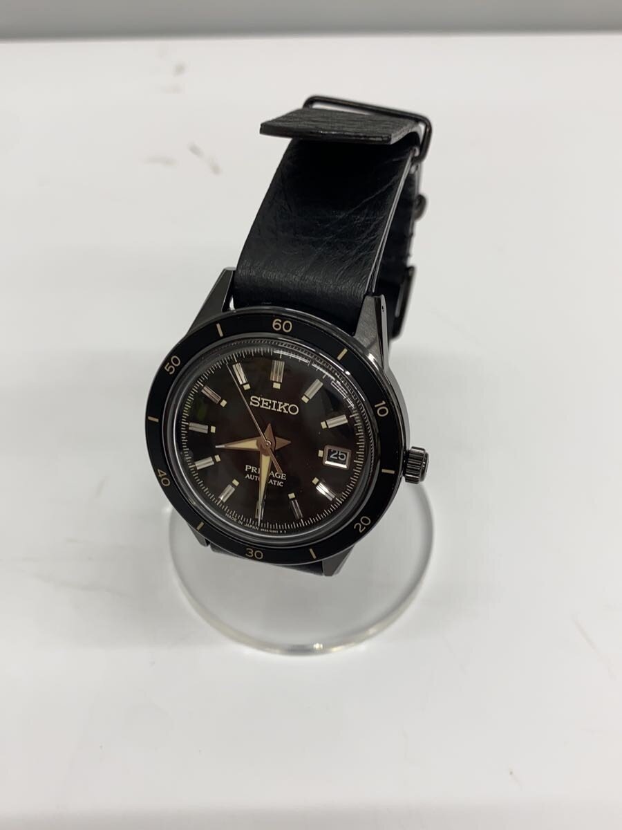 【中古】SEIKO◆プレサージュ/アナログ/レザー/BLK/BLK/SARY215【服飾雑貨他】