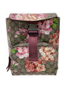 【中古】GUCCI◆リュック_GGブルームス/キャンバス/BEG【バッグ】