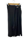 【中古】YOHJI YAMAMOTO◆ボトム/1/--/BLK/無地/FO-P66-500/Crepe De Chine Wrap Skirt Pant【レディースウェア】