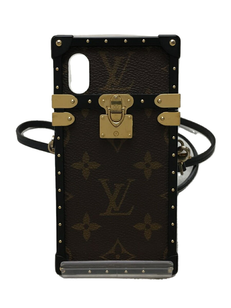 【中古】LOUIS VUITTON◆アイ・トランクライトiPhoneX&XS_モノグラム/PVC/BRW/レディース【服飾雑貨他】