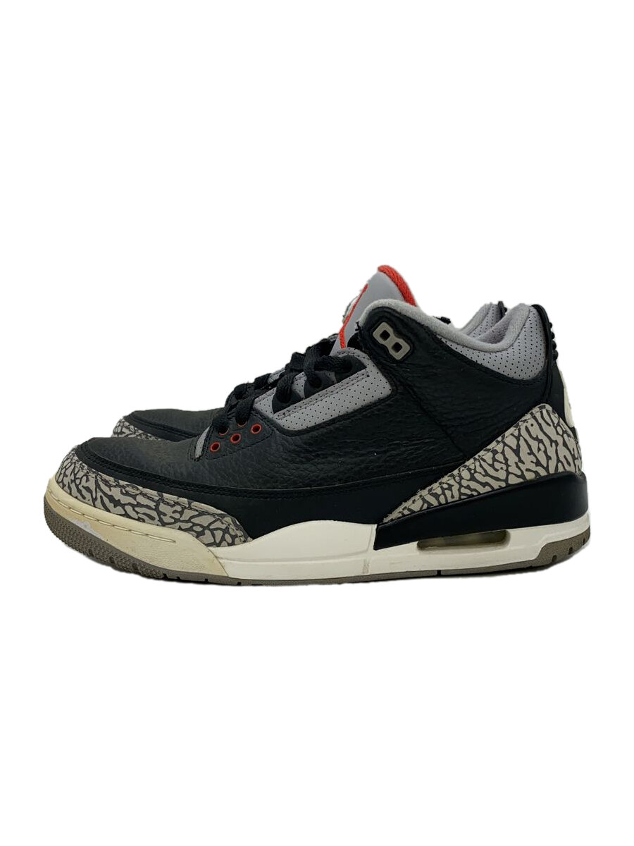 【中古】NIKE◆AIR JORDAN 3 RETRO OG/エアジョーダン3レトロ/ブラック/854262-001/27cm/BL【シューズ】